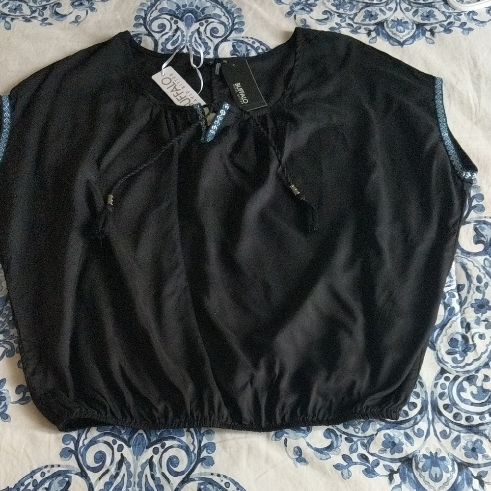 Buffalo Black and Blue Blouse